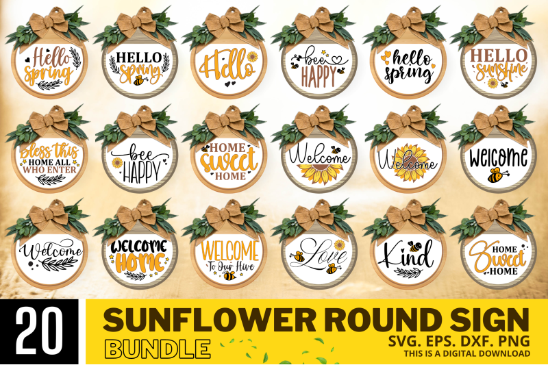 sunflower-round-signs-bundle