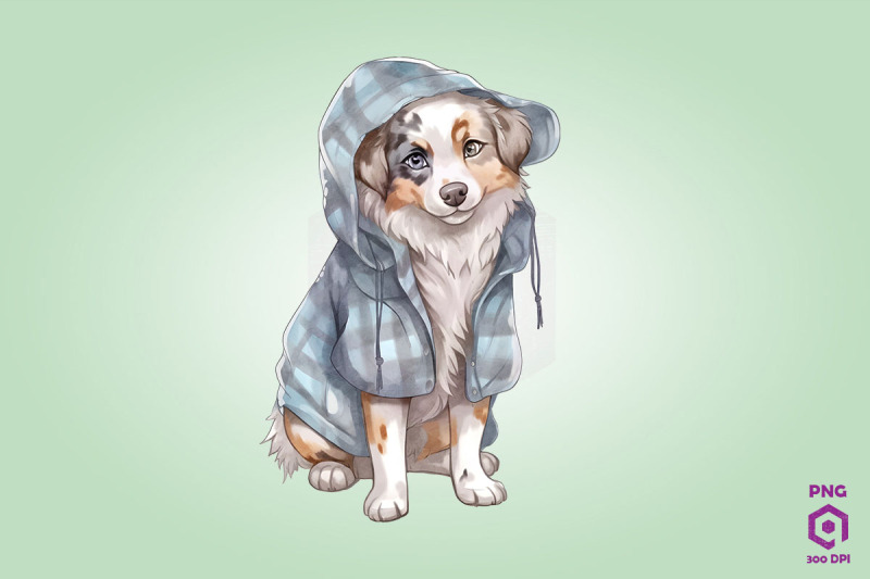 cozy-australian-shepherd-dog-clipart