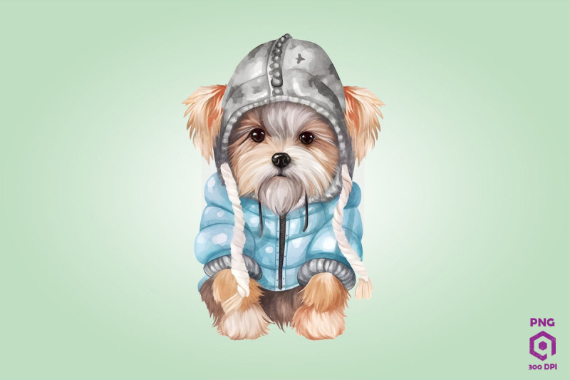 cozy-yorkshire-terrier-dog-clipart