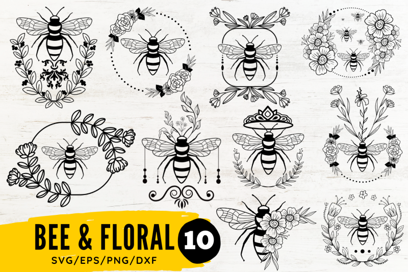 bee-with-flower-svg-bundle