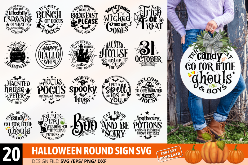 halloween-round-sign-bundle