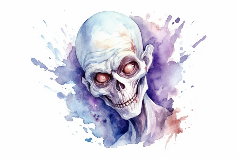 watercolor-halloween-ghoul
