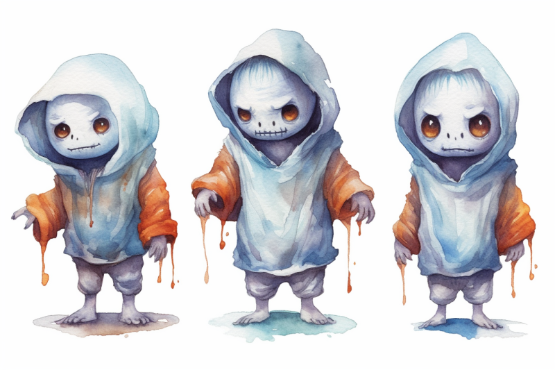 watercolor-halloween-ghouls