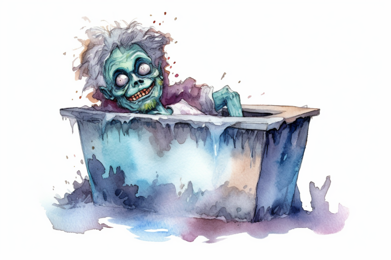 watercolor-halloween-zombie-in-coffin