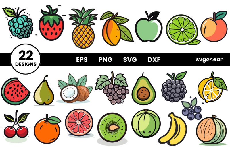 exotic-fruits-svg-bundle-illustration-cut-files