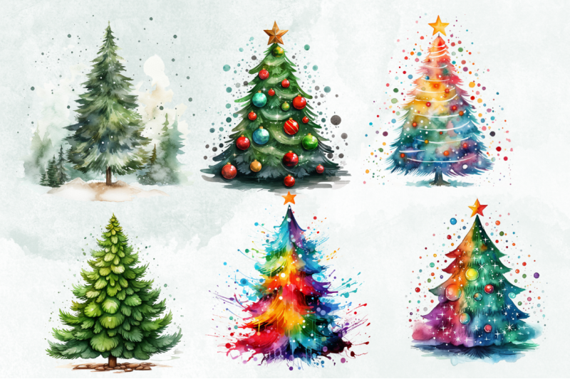 christmas-tree-watercolor-clipart