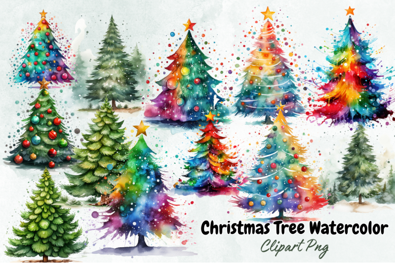 christmas-tree-watercolor-clipart