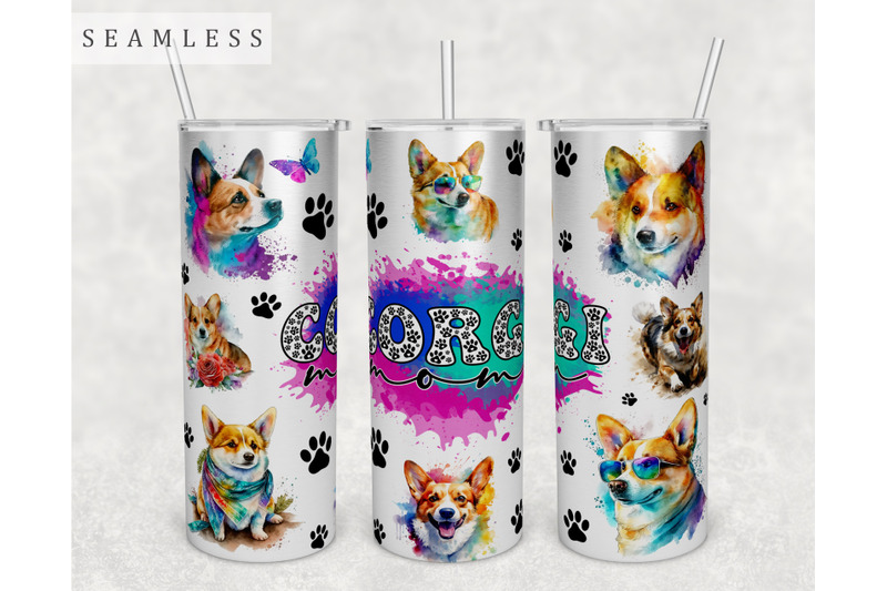 corgi-mom-tumbler-wrap-20oz-skinny-tumbler-sublimation-design-png