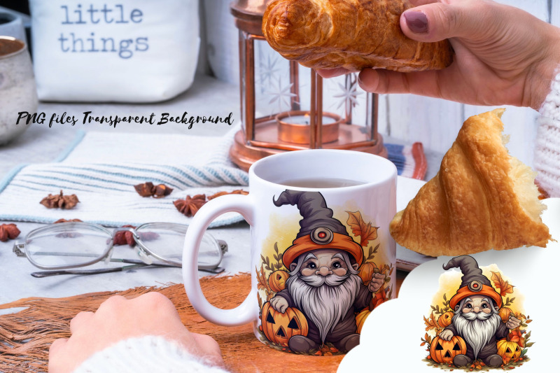 sublimation-halloween-watercolor-gnome-pumpkin