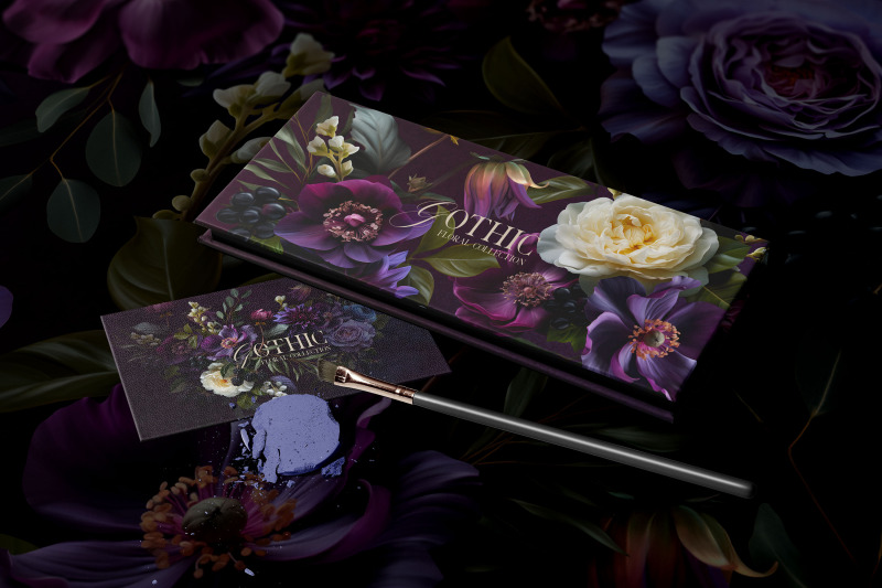 gothic-moody-floral-clip-art-collection