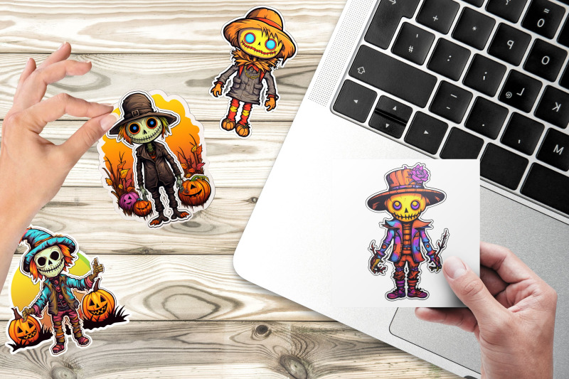 halloween-scarecrow-stickers-set-with-15-cute-designs-print-and-cut