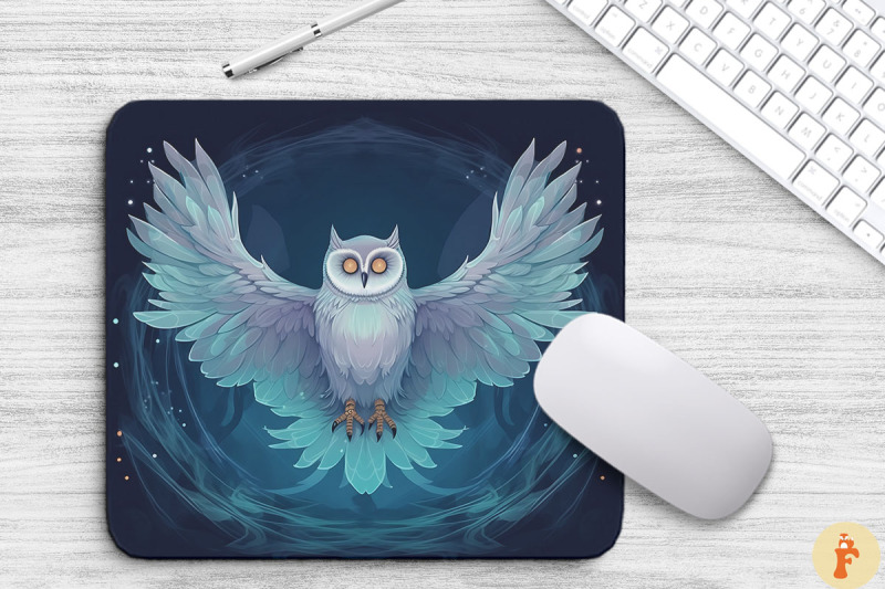 eerie-owl-with-ethereal-wings-mouse-pad