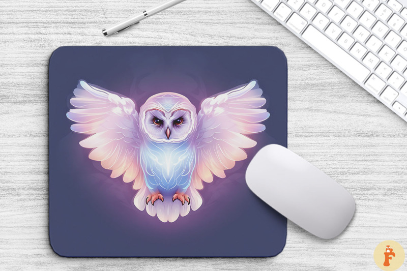 eerie-owl-with-ethereal-wings-mouse-pad