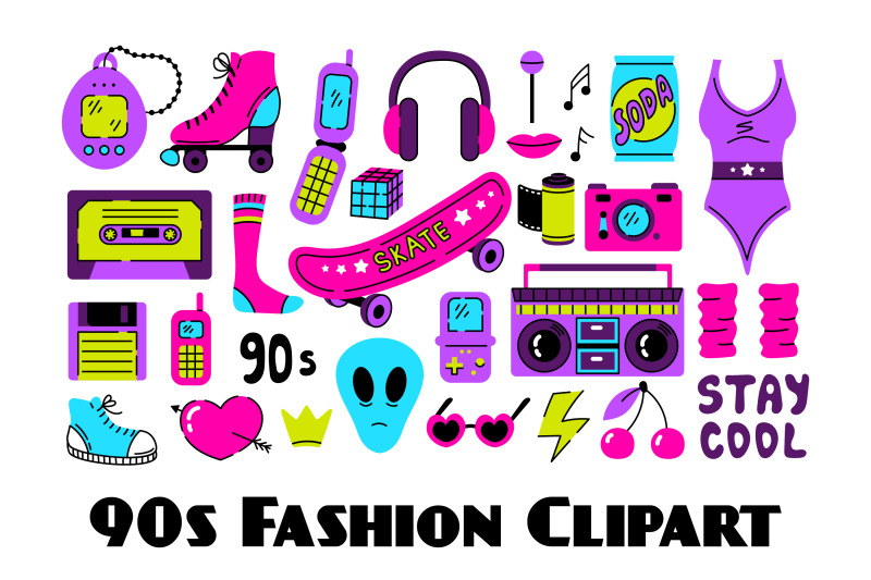 90s-fashion-clipart