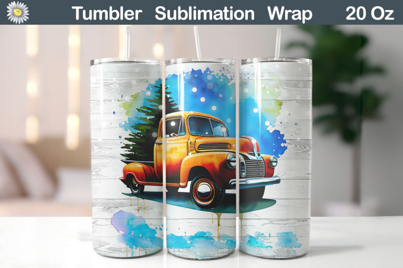 christmas-vintage-truck-tumbler-bundle-christmas-tumbler