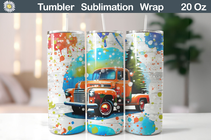 christmas-vintage-truck-tumbler-bundle-christmas-tumbler