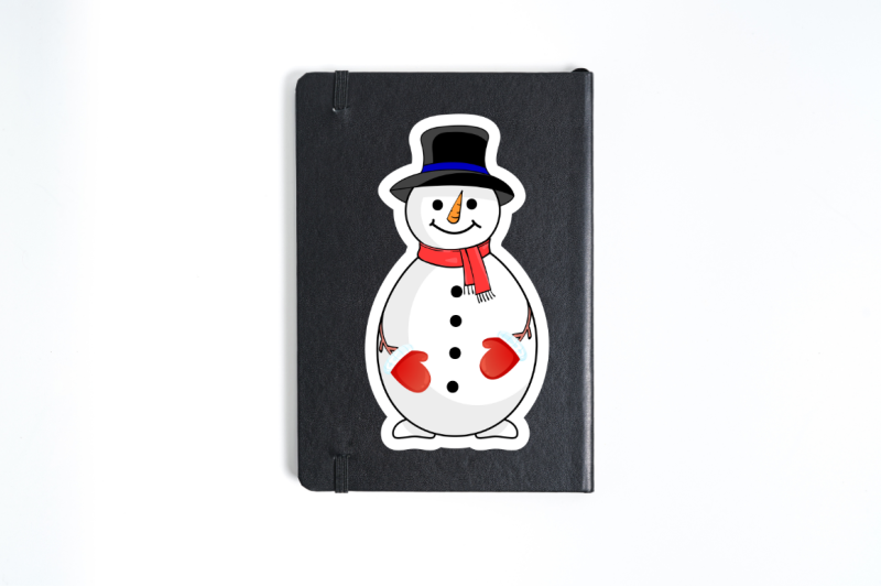 snowman-cartoon-character-sticker-bundle