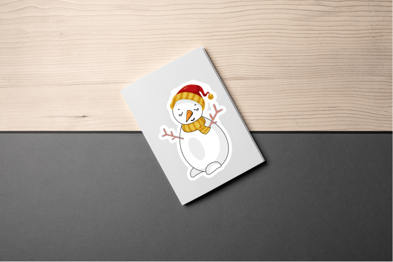 snowman-cartoon-character-sticker-bundle