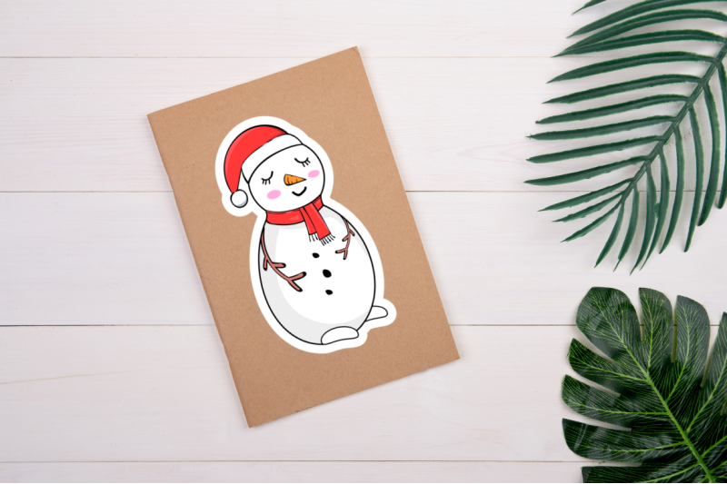 snowman-cartoon-character-sticker-bundle