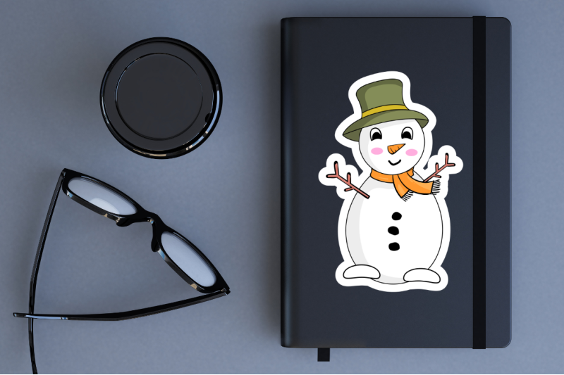 snowman-cartoon-character-sticker-bundle