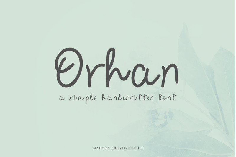 orhan-handwritten-font