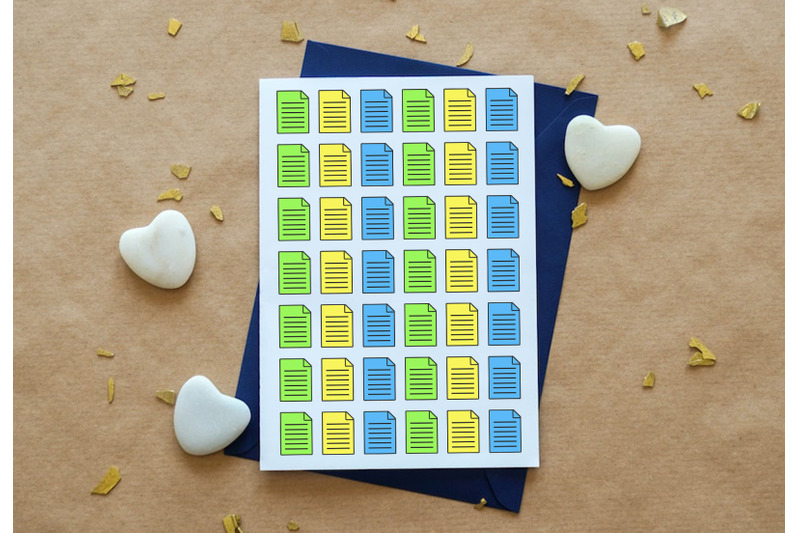 note-paper-sticker-planner-icons