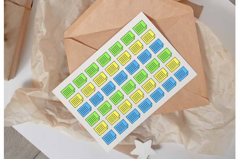 note-paper-sticker-planner-icons