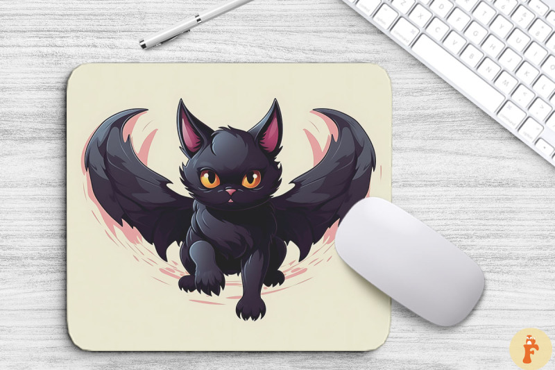 magical-black-cat-with-wings-mouse-pad