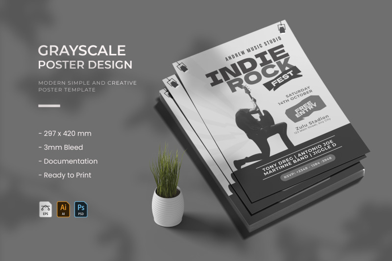 grayscale-indie-poster