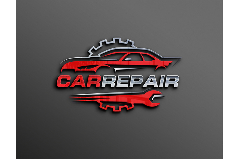 Car repair logo bundle svg, Car repair service logo template, Car gear By  Guavanaboy Studio