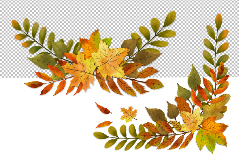 frames-and-wreaths-of-autumn-leaves