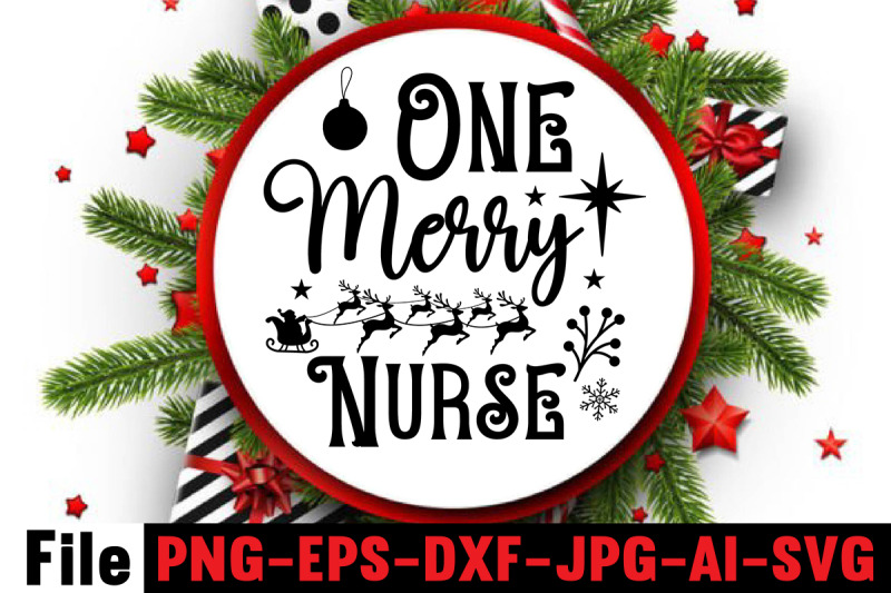 one-merry-nurse-svg-cut-file-christmas-round-sign-bundle-santa-christ