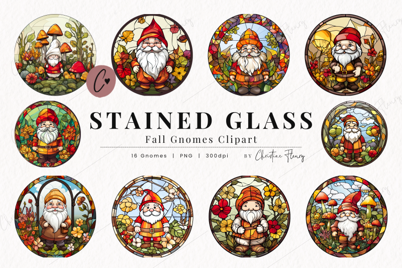 round-fall-gnome-stained-glass-clipart