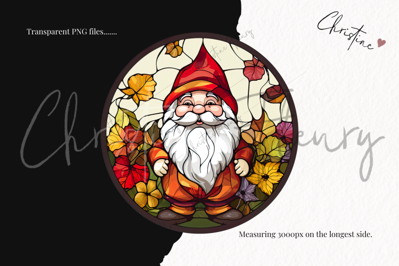 round-fall-gnome-stained-glass-clipart