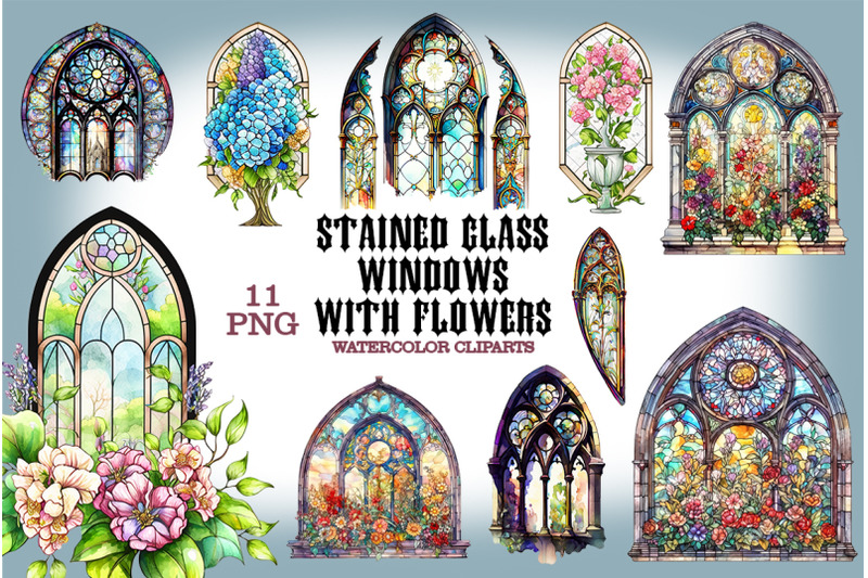 stained-glass-windows-with-flowers