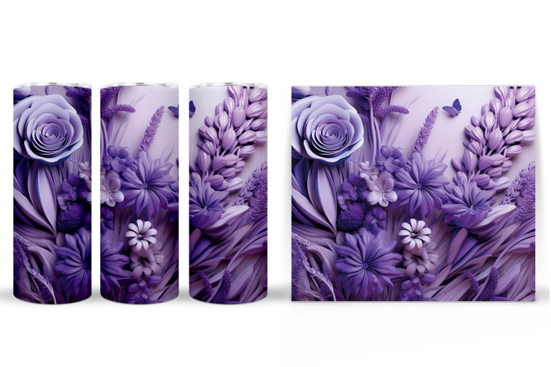 flowers-tumbler-sublimation-3d-flowers-tumbler-wrap