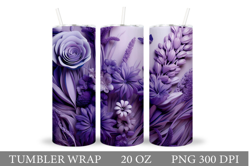 flowers-tumbler-sublimation-3d-flowers-tumbler-wrap