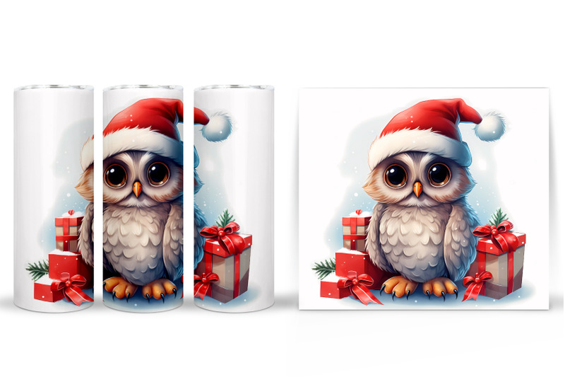 christmas-owl-tumbler-wrap-cute-owl-tumbler-sublimation