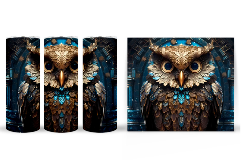 owl-metal-tumbler-wrap-design-owls-tumbler-sublimation