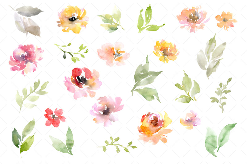 pink-hand-painted-watercolor-flowers