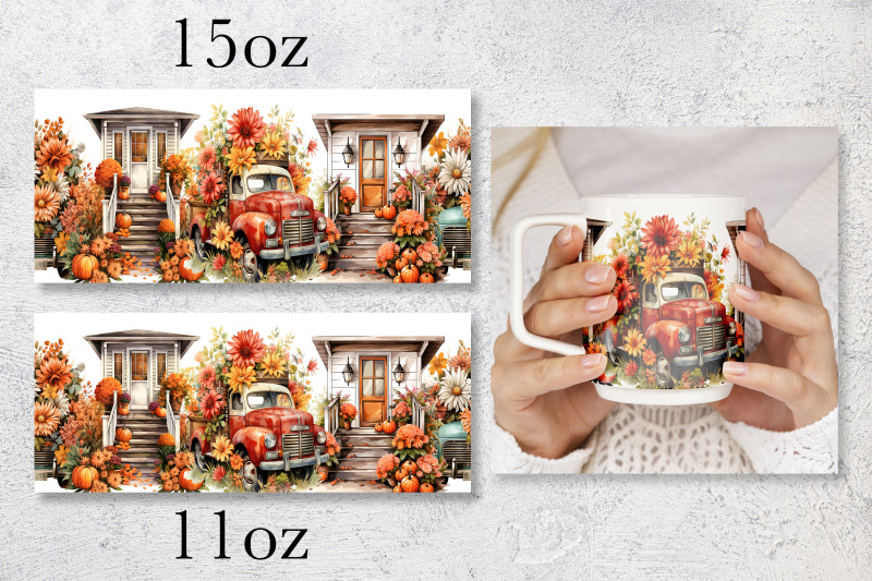 fall-house-mug-wrap-design-landscape-mug-sublimation-png