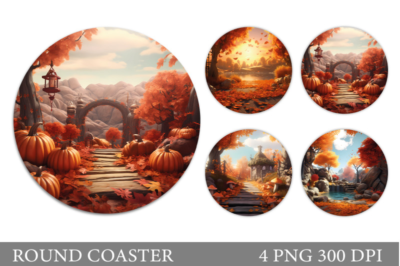 fall-round-coaster-design-fall-pumpkin-coaster-sublimation