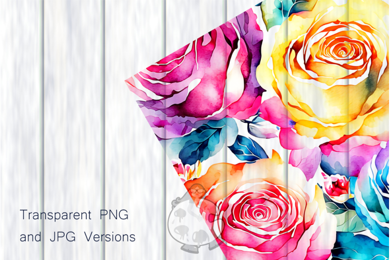 watercolor-rose-flower-digital-papers