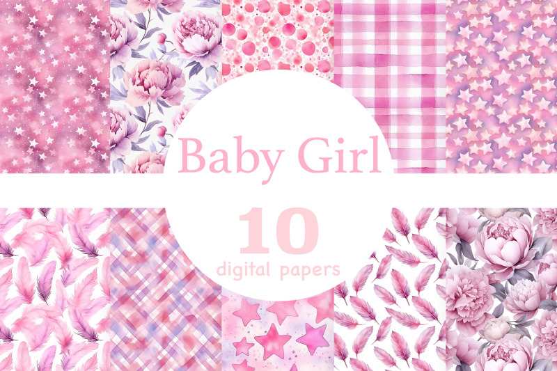 pink-baby-girl-digital-paper-newborn-baby-graphic