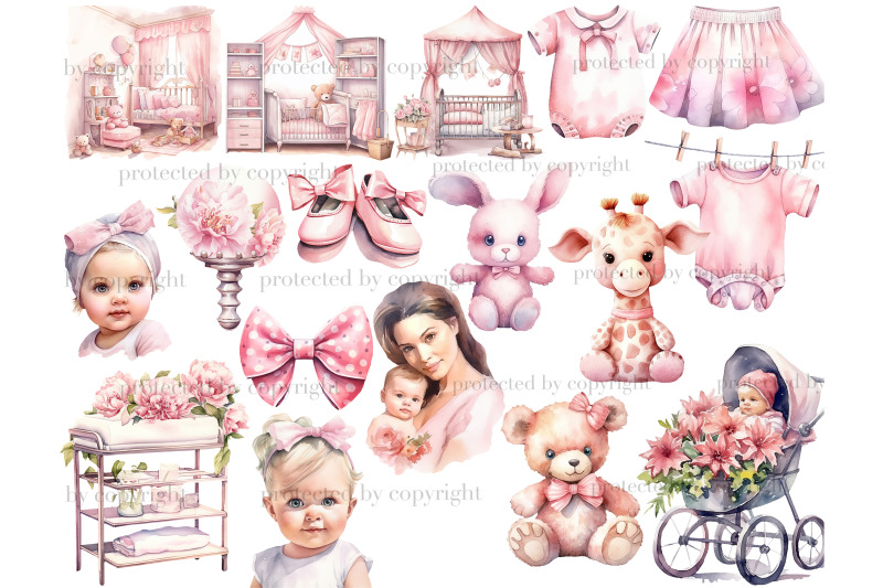 baby-girl-clipart-bundle-newborn-baby-clipart-set