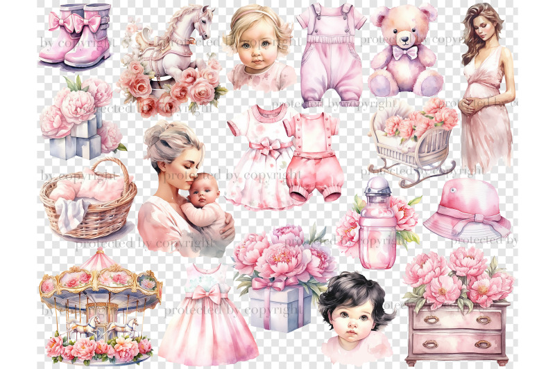 baby-girl-clipart-bundle-newborn-baby-clipart-set