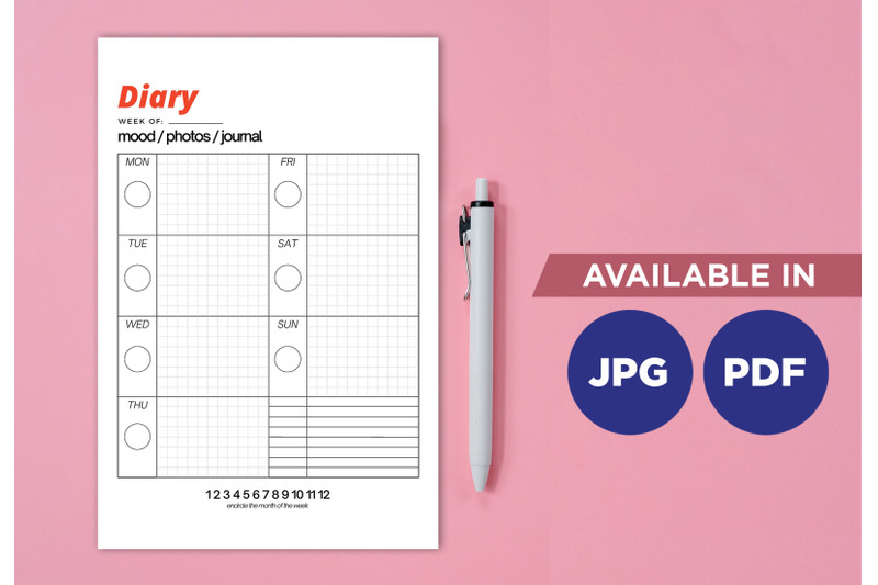 diary-planner-for-printing-planifier-sheet