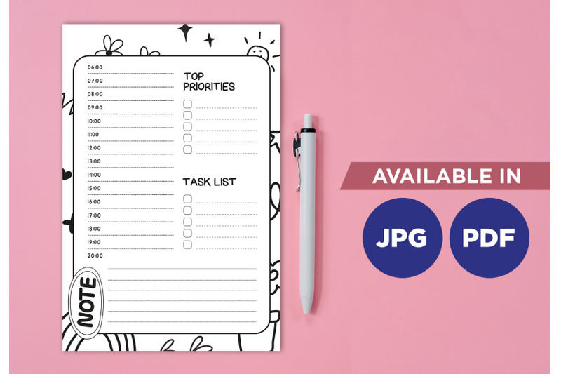 doodles-planner-for-printing-planifier-sheet