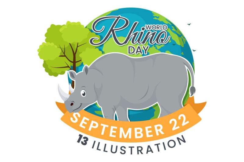 13-world-rhino-day-vector-illustration