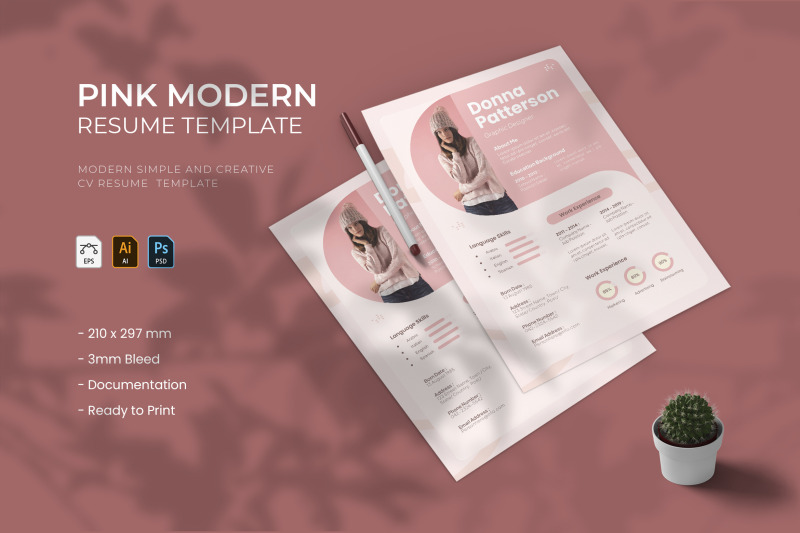 pink-modern-resume